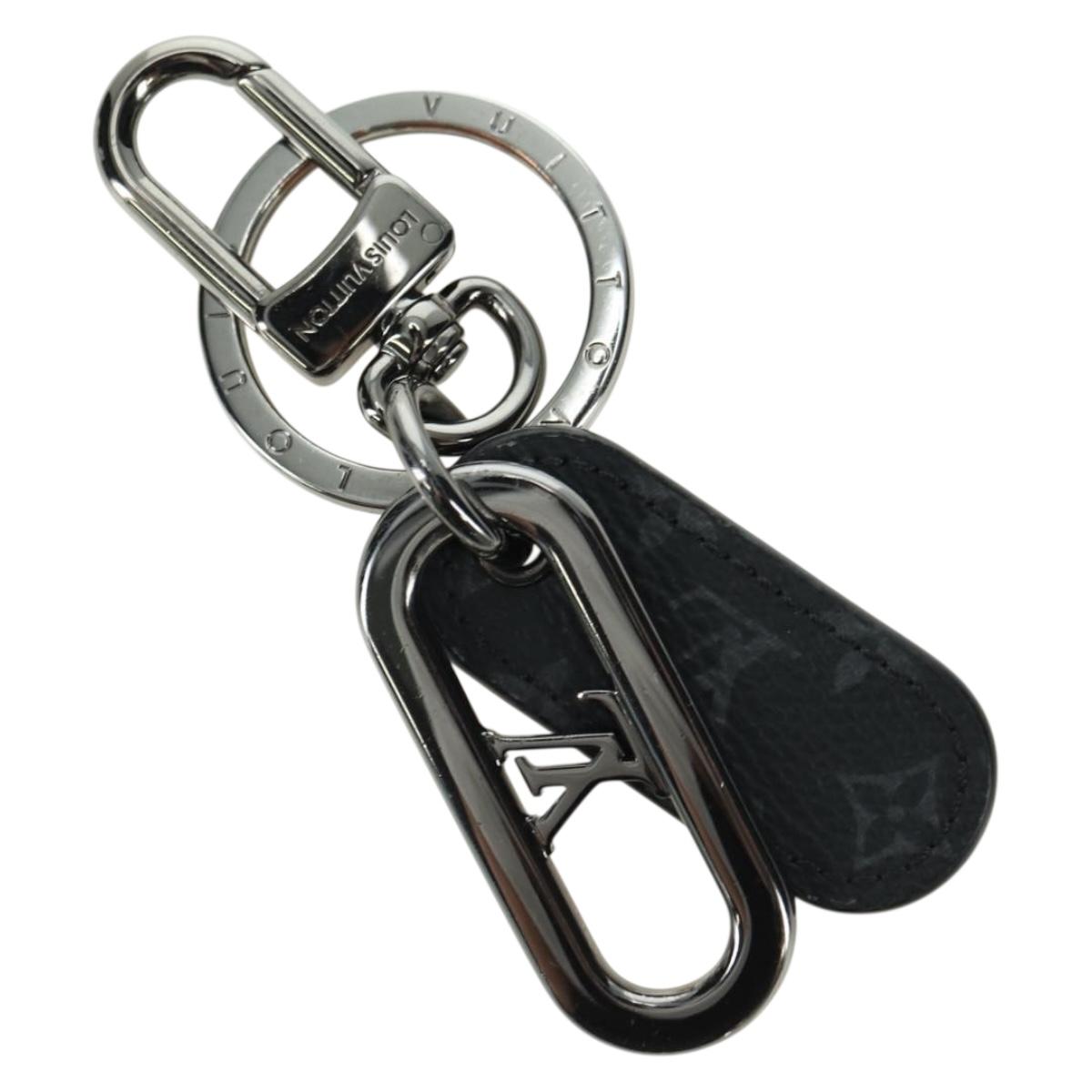 LOUIS VUITTON Monogram Porte Cles LV Signature Charm Black M00927 Auth YKZ1420M