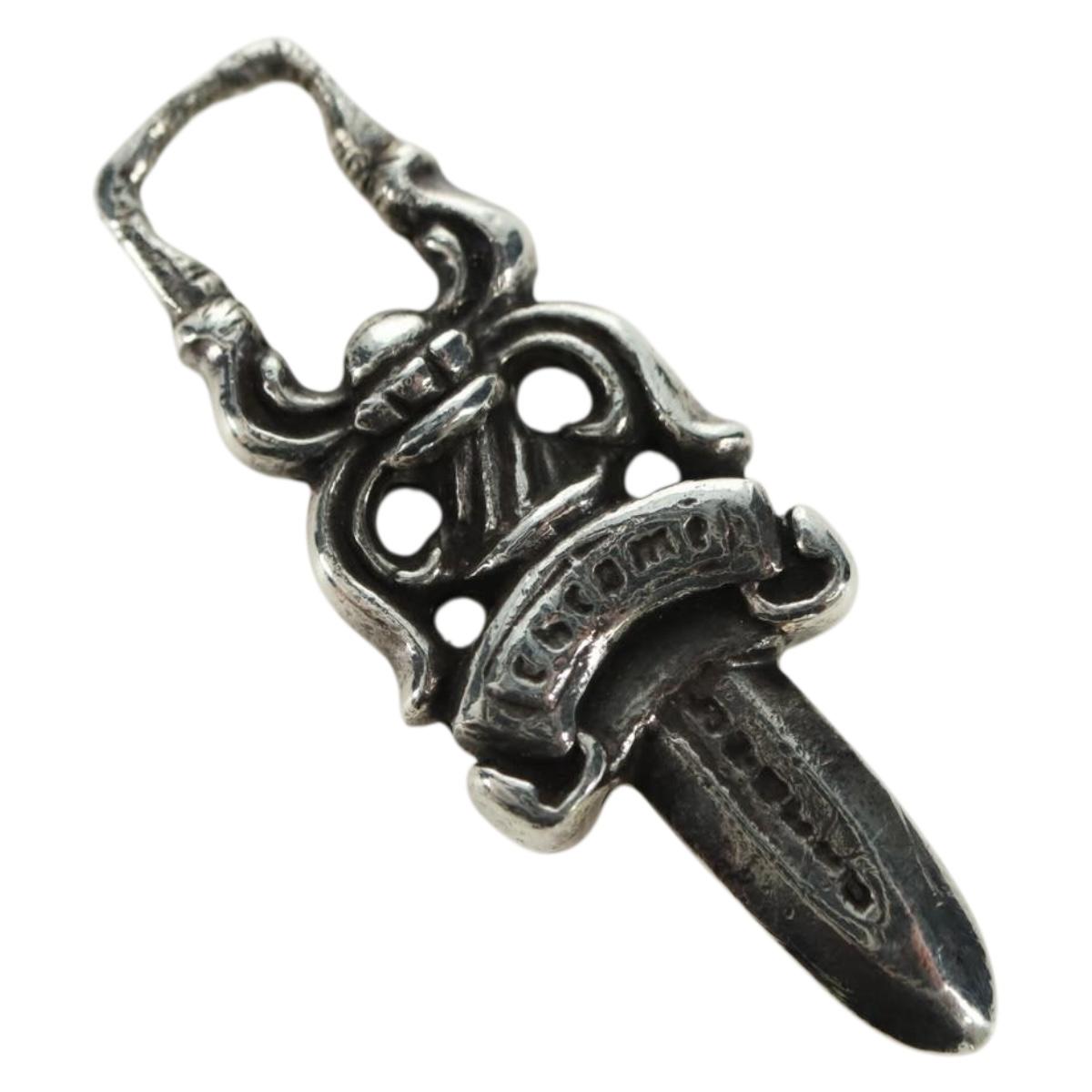 Chrome Hearts Dagger Charm Pendant Top Ag925 Silver Auth YKZ1426V