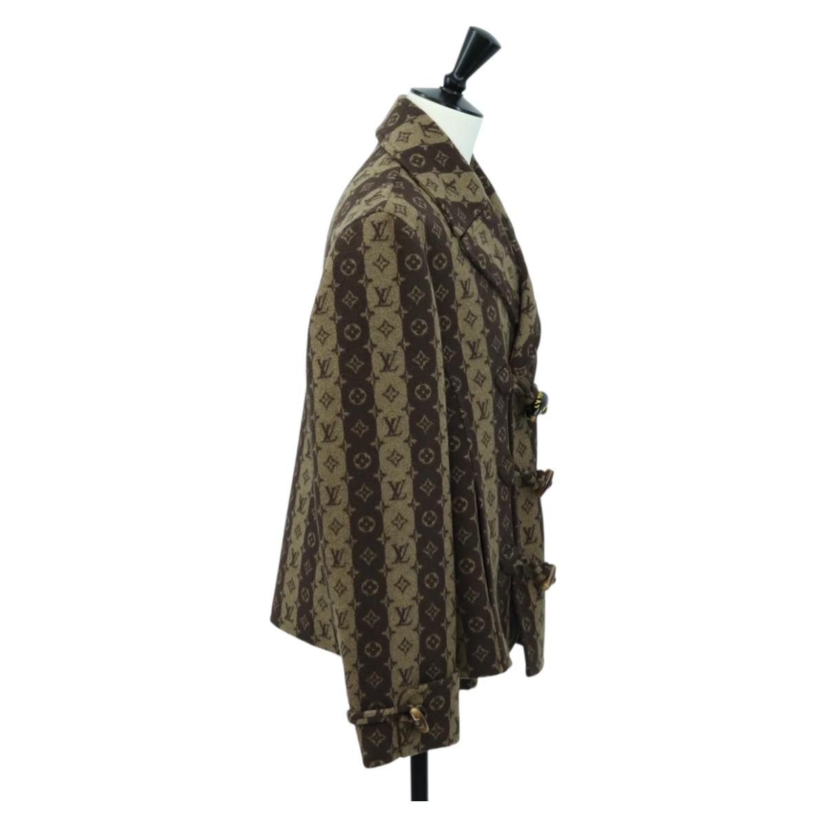 LOUIS VUITTON Monogram Stripe (LVxNIGO) Coat Monogram Box RM221M Auth YKZ1433SM