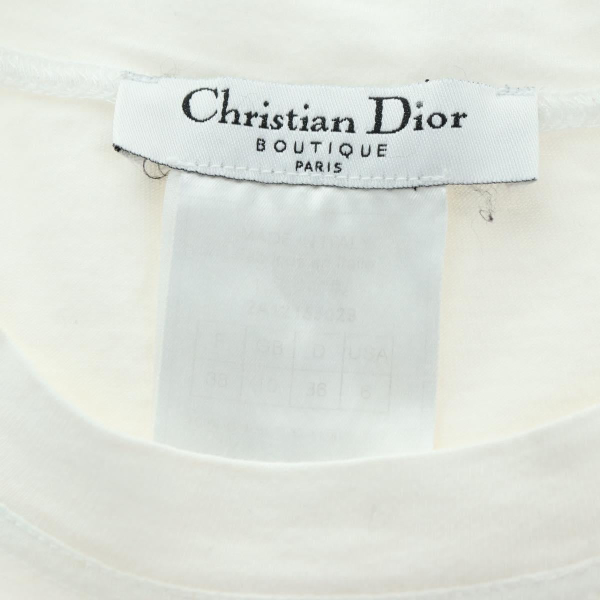 Christian Dior Galliano Period Short-Sleeved T-shirt Cotton White Auth YKZ1435V