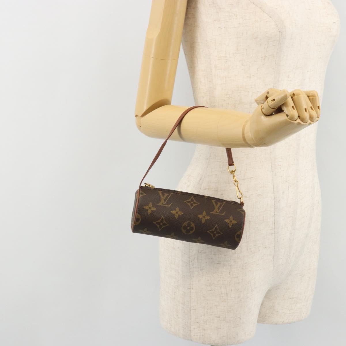 LOUIS VUITTON Monogram Papillon Pouch LV Auth YKZ1451