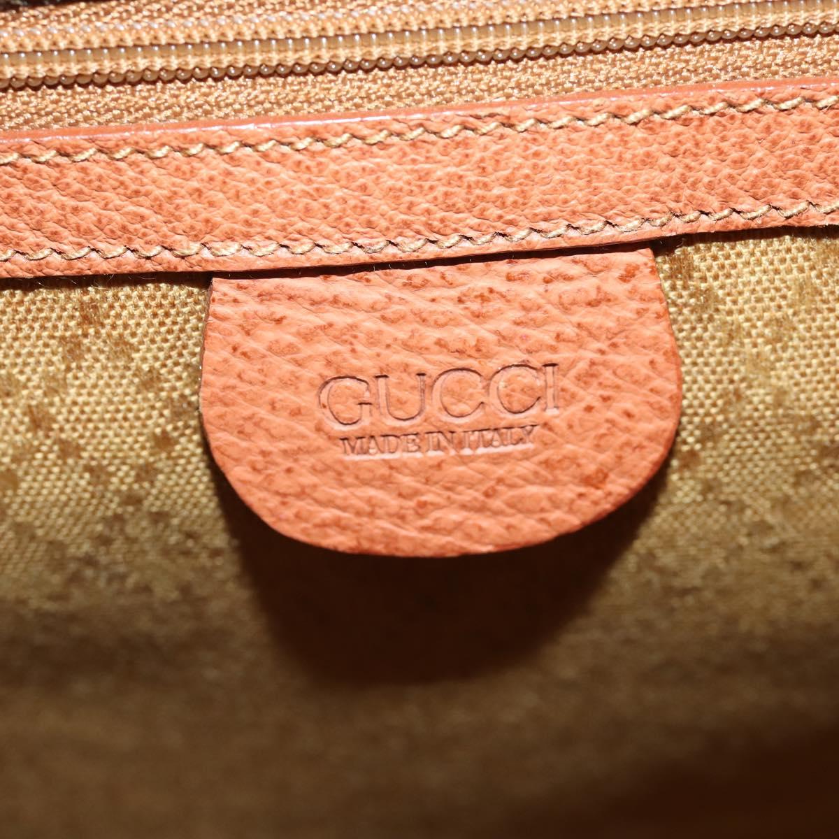 GUCCI Tote Bag Suede Brown Gold 002 58 0233 Auth YKZ146