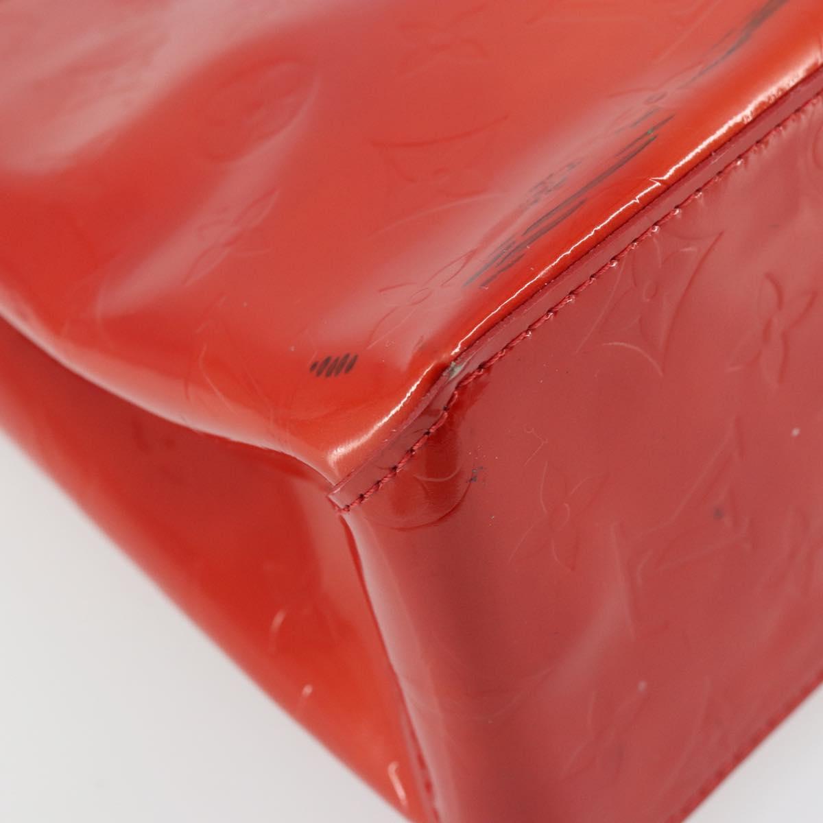 LOUIS VUITTON Monogram Vernis Reade PM Hand Bag Red Rouge M91088 LV Auth YKZ1466