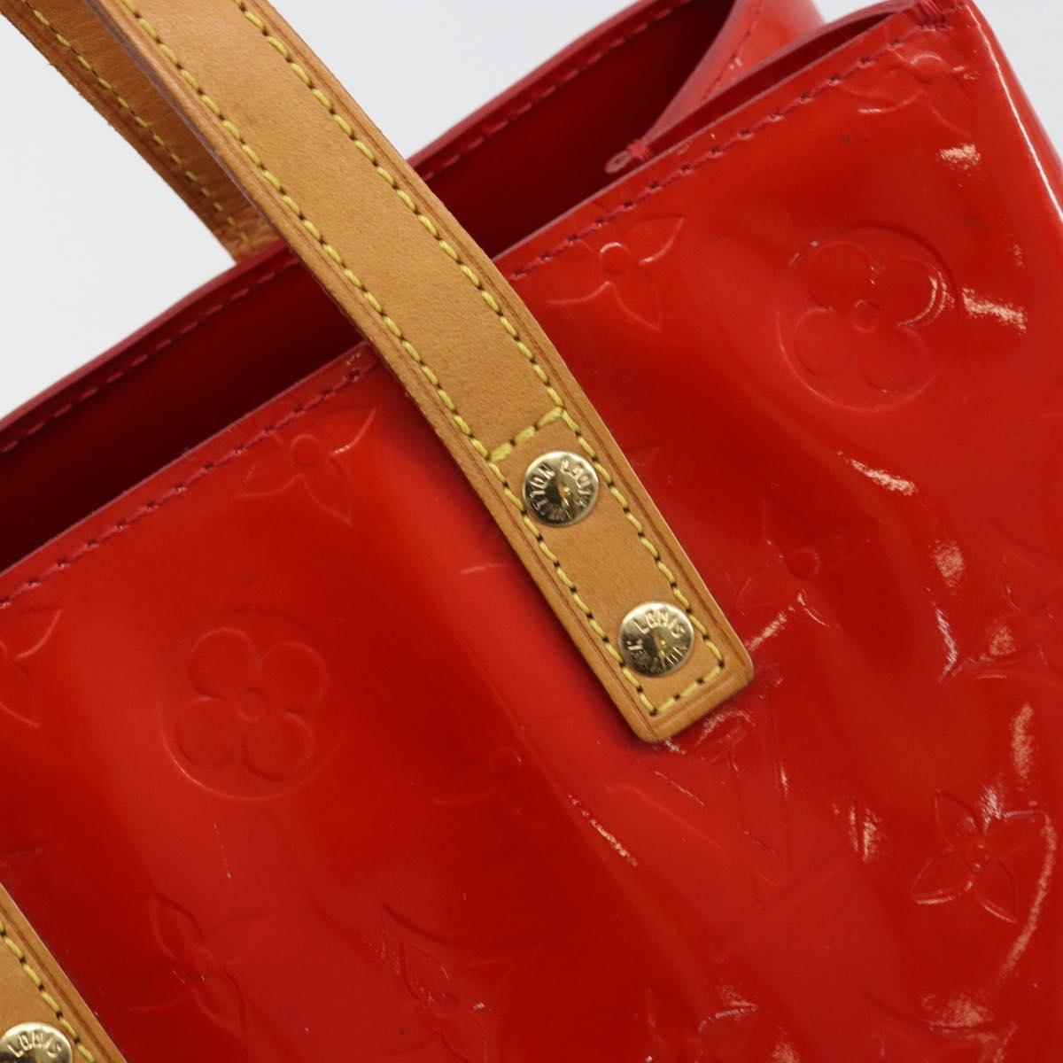 LOUIS VUITTON Monogram Vernis Reade PM Hand Bag Red Rouge M91088 LV Auth YKZ1466