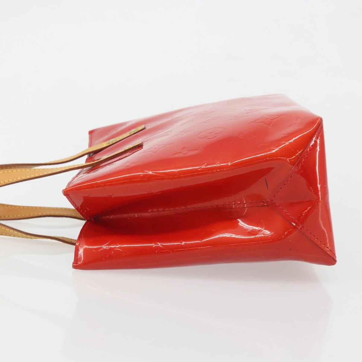 LOUIS VUITTON Monogram Vernis Reade PM Hand Bag Red Rouge M91088 LV Auth YKZ1466