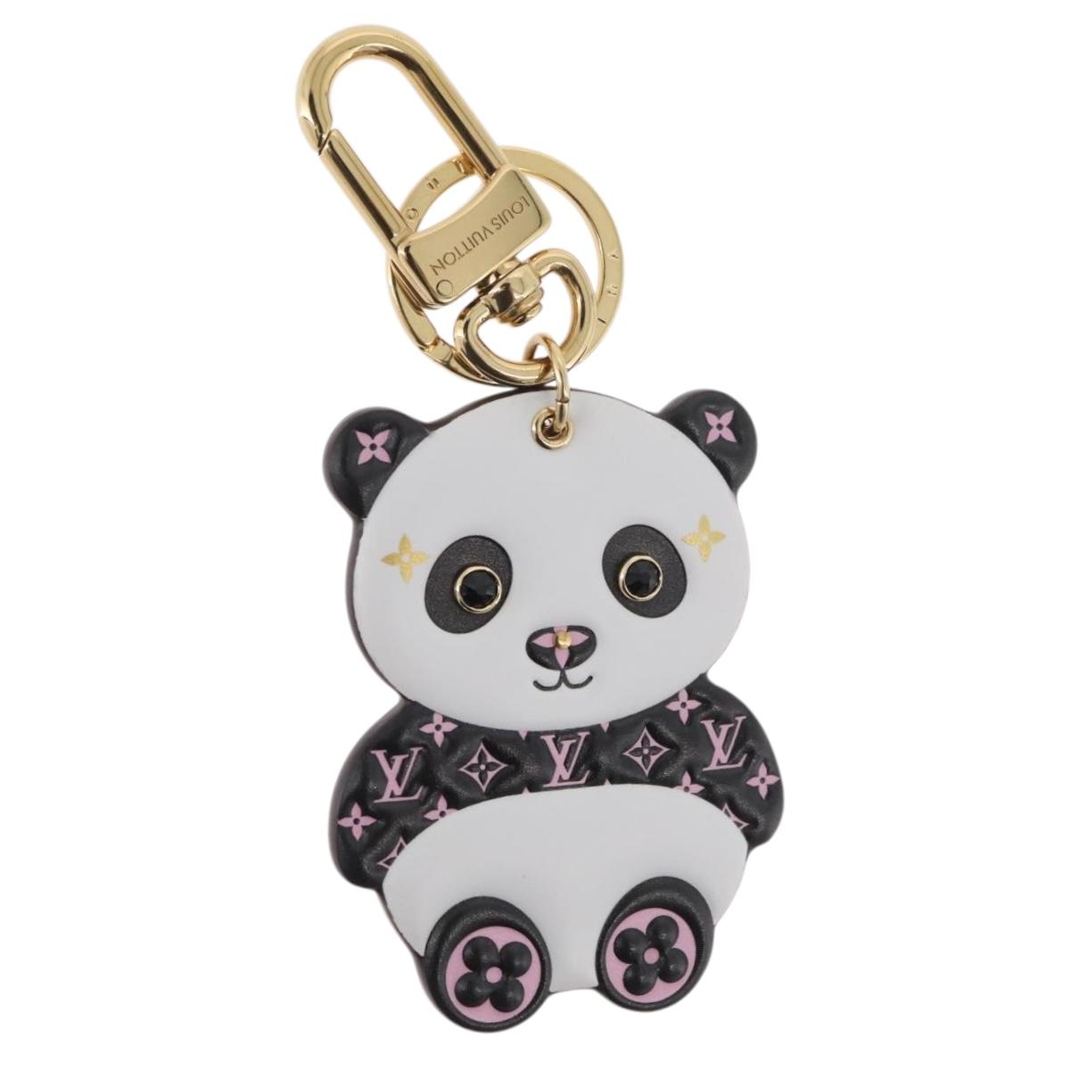 LOUIS VUITTON Monogram Porte Cles LV Panda Charm Black M00993 LV Auth YKZ1467M