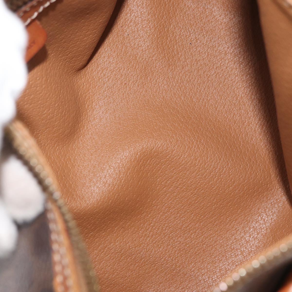 CELINE Macadam Canvas Shoulder Bag PVC Leather Brown Gold Auth YKZ1480