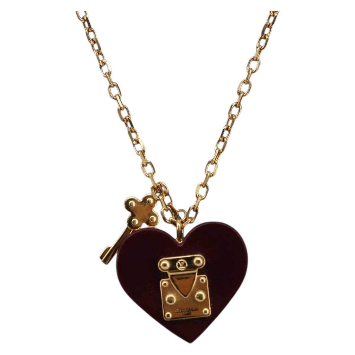 LOUIS VUITTON Pandantif Rock Me Necklace metal Gold Tone M66515 LV Auth YKZ1485A