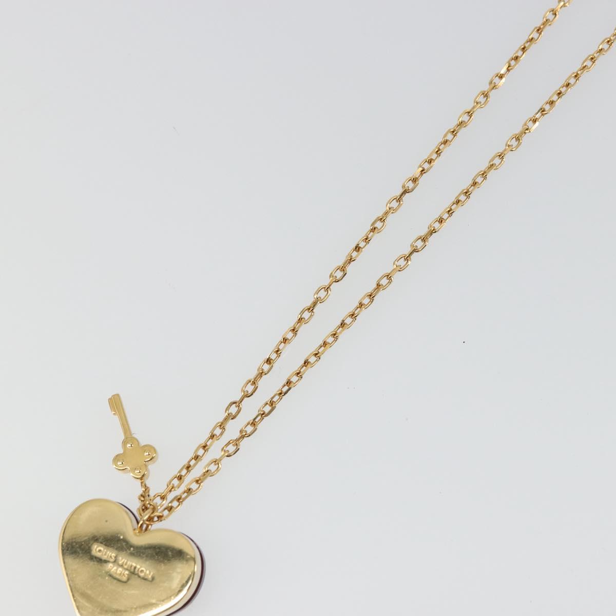 LOUIS VUITTON Pandantif Rock Me Necklace metal Gold Tone M66515 LV Auth YKZ1485A