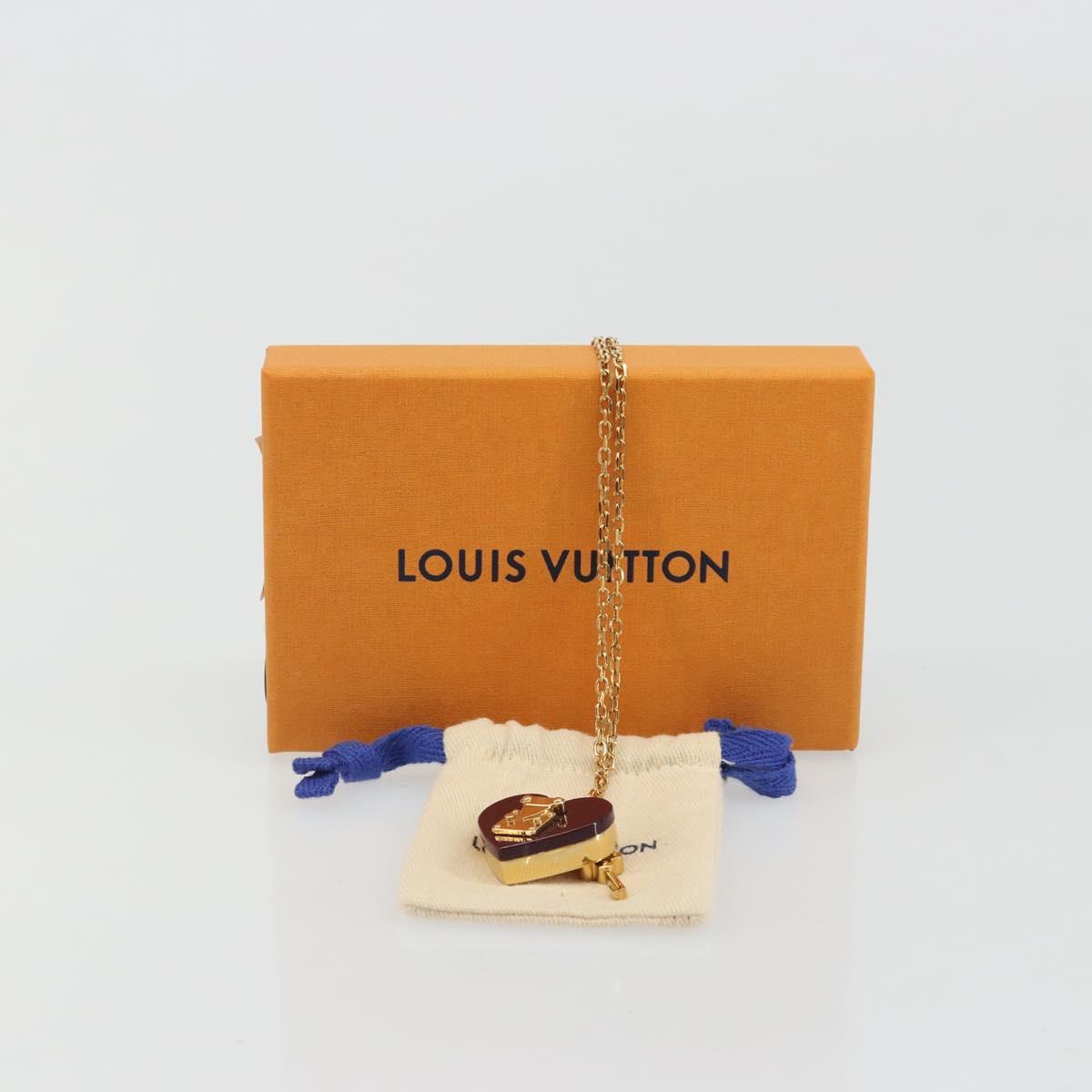 LOUIS VUITTON Pandantif Rock Me Necklace metal Gold Tone M66515 LV Auth YKZ1485A