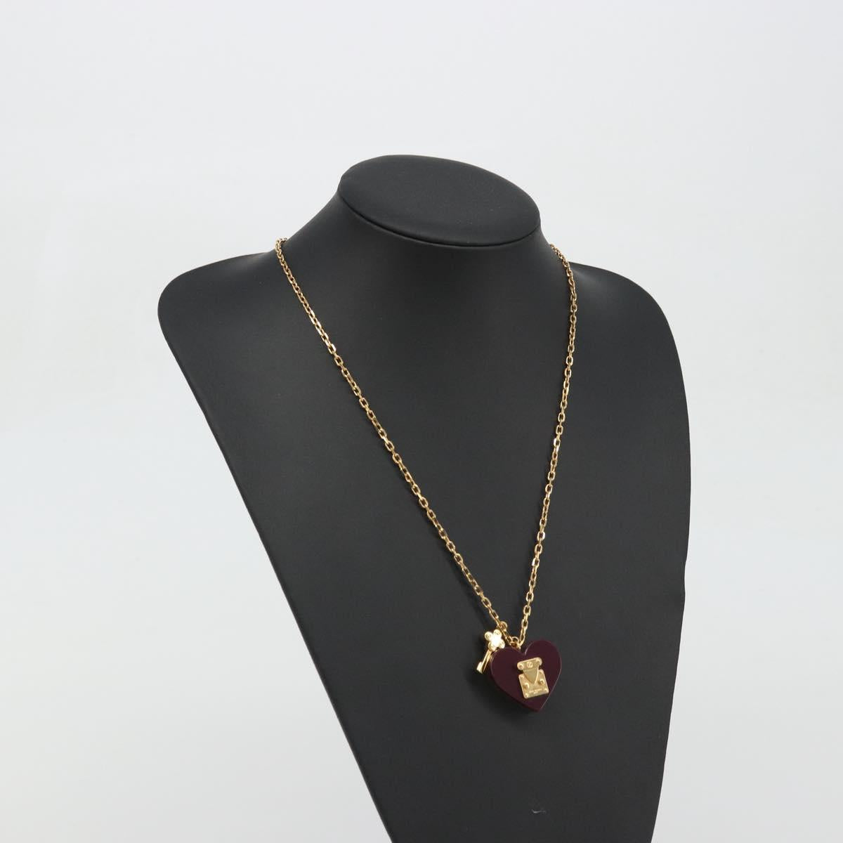 LOUIS VUITTON Pandantif Rock Me Necklace metal Gold Tone M66515 LV Auth YKZ1485A