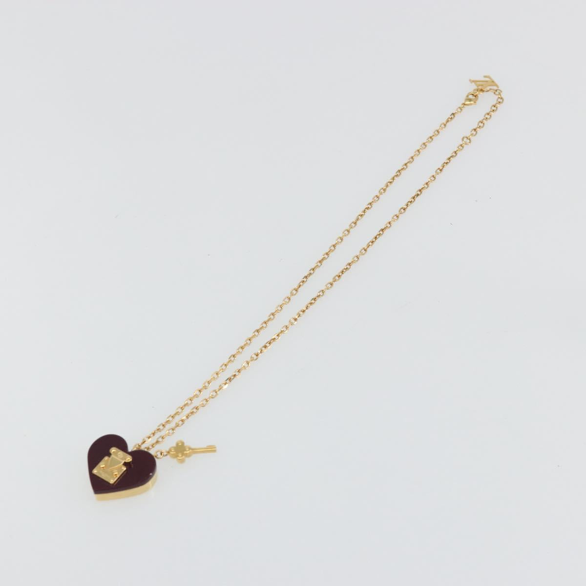 LOUIS VUITTON Pandantif Rock Me Necklace metal Gold Tone M66515 LV Auth YKZ1485A