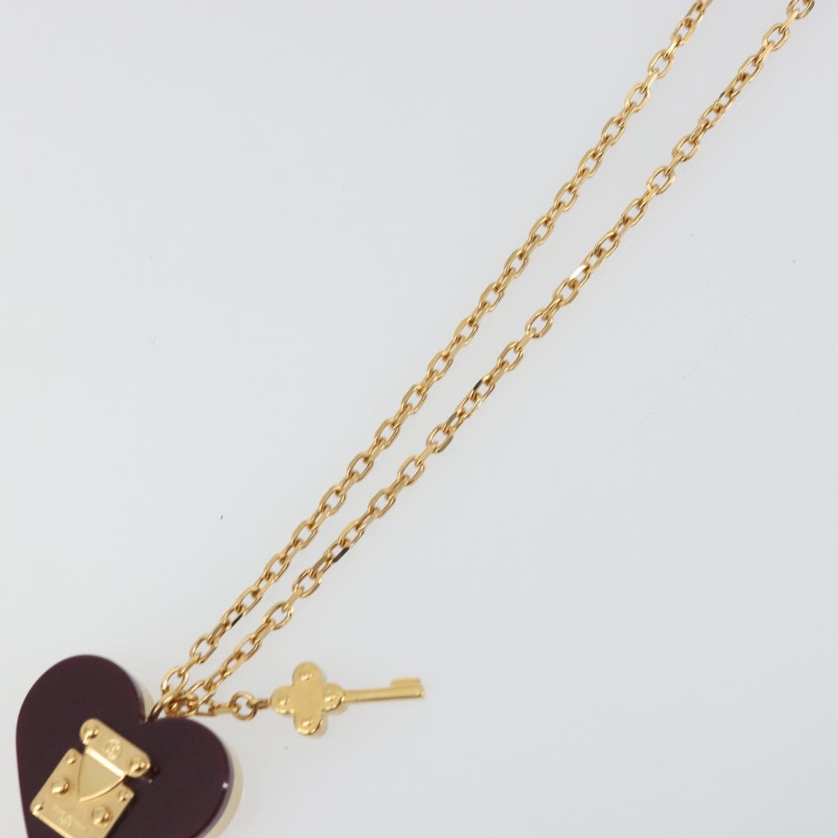 LOUIS VUITTON Pandantif Rock Me Necklace metal Gold Tone M66515 LV Auth YKZ1485A