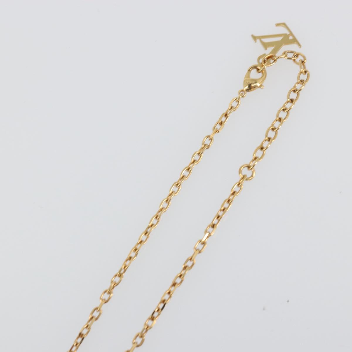 LOUIS VUITTON Pandantif Rock Me Necklace metal Gold Tone M66515 LV Auth YKZ1485A