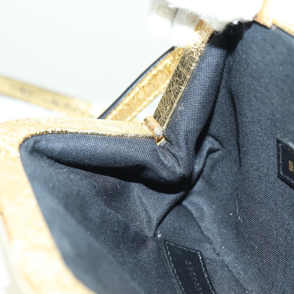 BALENCIAGA Cloud Coin Shoulder Bag Leather Gold 618915 Auth YKZ1511A