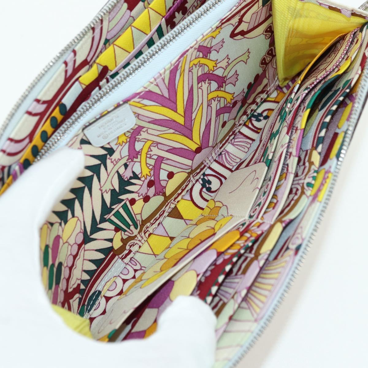 HERMES Azap Long Wallet Leather Multicolor Auth YKZ1512M