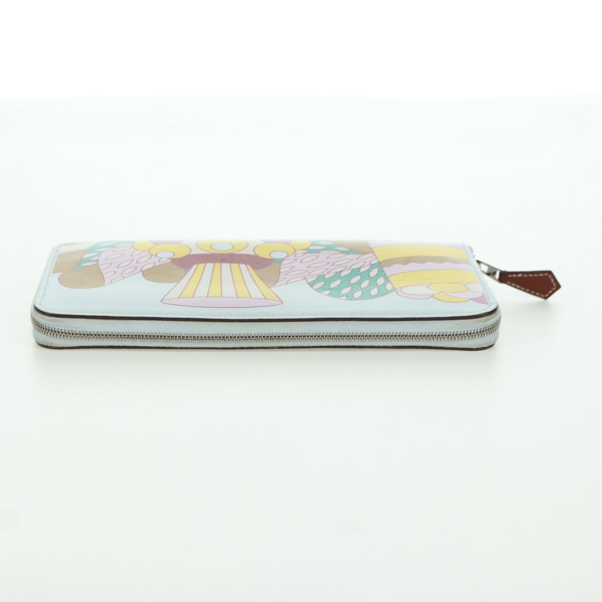 HERMES Azap Long Wallet Leather Multicolor Auth YKZ1512M