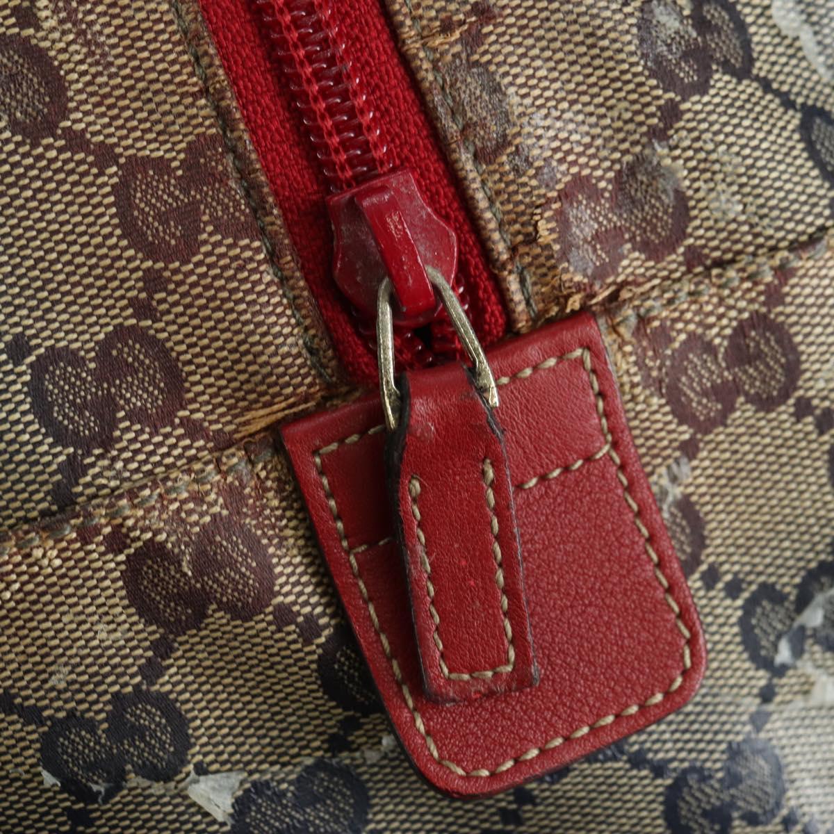 GUCCI GG Crystal Sherry Line Bag Coated Canvas Navy Gold 153240 Auth YKZ1520