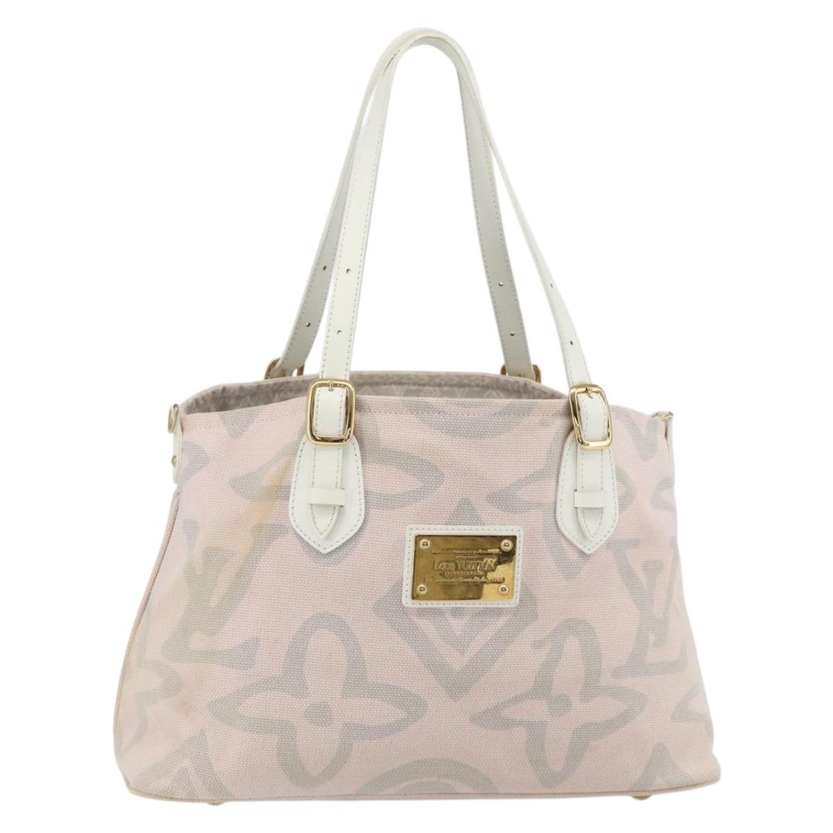 LOUIS VUITTON Cruise line Taicienne PM Bag Canvas Pink M95672 LV Auth YKZ1527