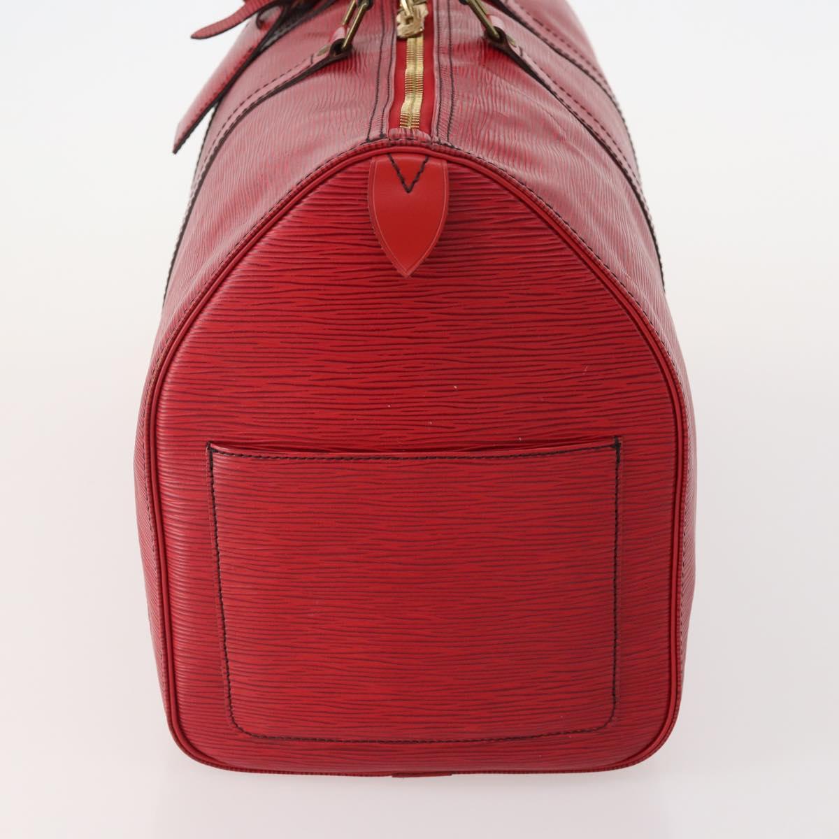 LOUIS VUITTON Epi Keepall 45 Boston Bag Red M42977 LV Auth YKZ1535A