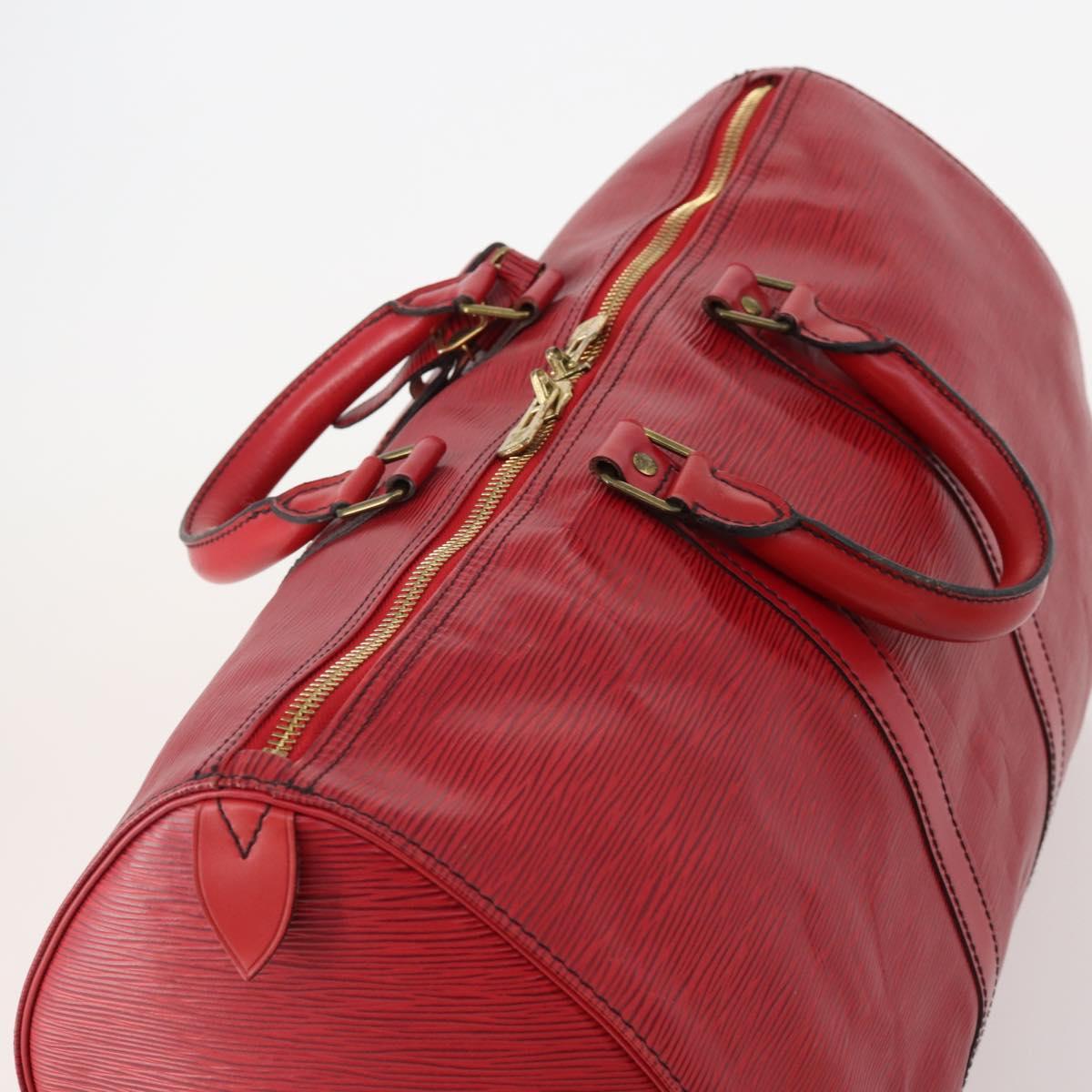LOUIS VUITTON Epi Keepall 45 Boston Bag Red M42977 LV Auth YKZ1535A