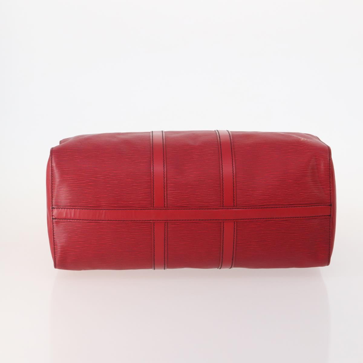 LOUIS VUITTON Epi Keepall 45 Boston Bag Red M42977 LV Auth YKZ1535A