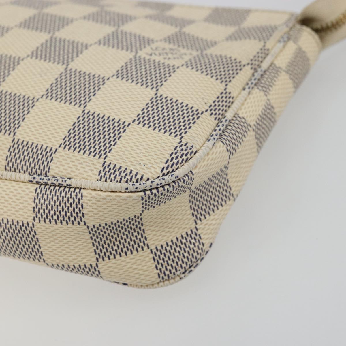LOUIS VUITTON Damier Azur Pochette Accessoires Pouch N41207 LV Auth YKZ1553A