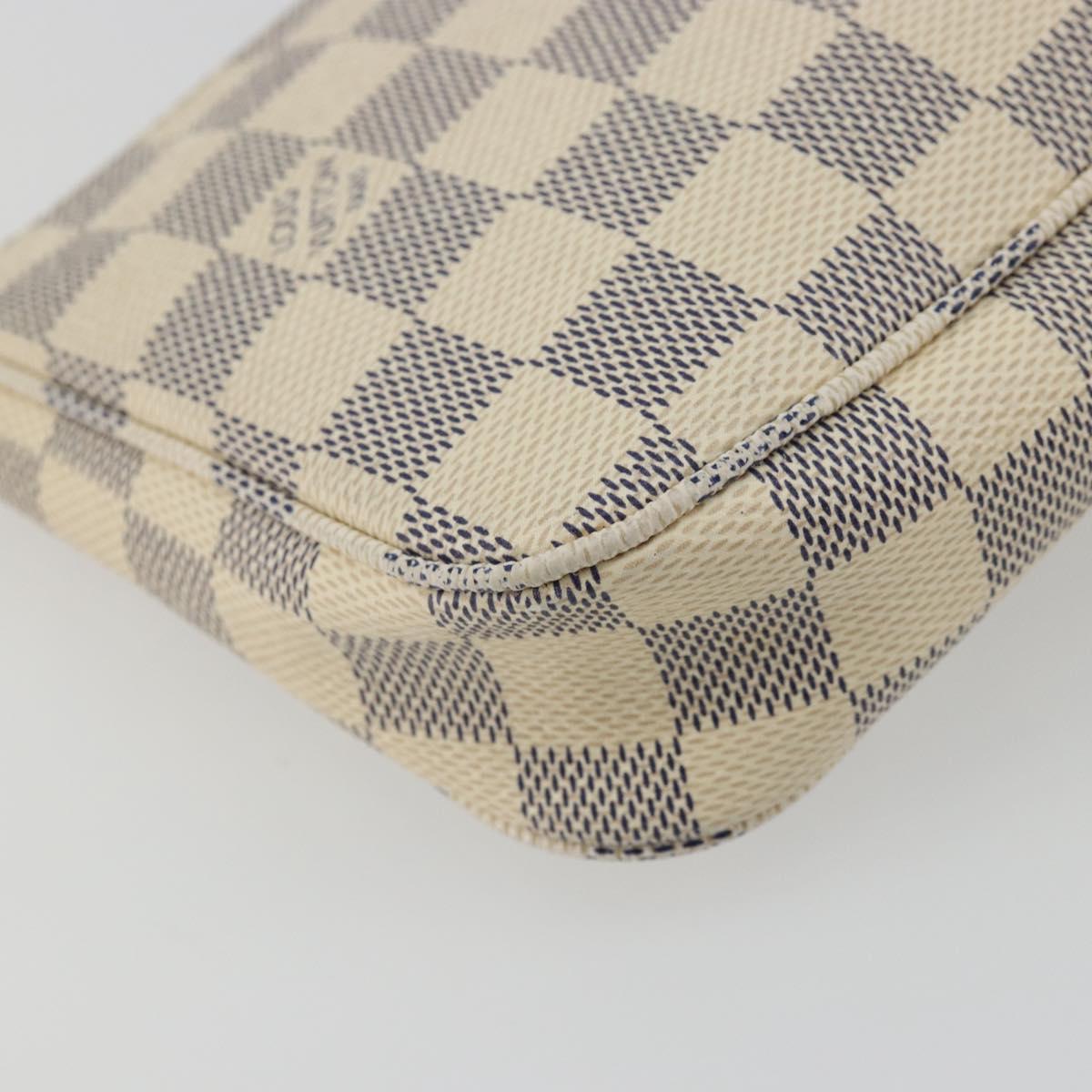 LOUIS VUITTON Damier Azur Pochette Accessoires Pouch N41207 LV Auth YKZ1553A