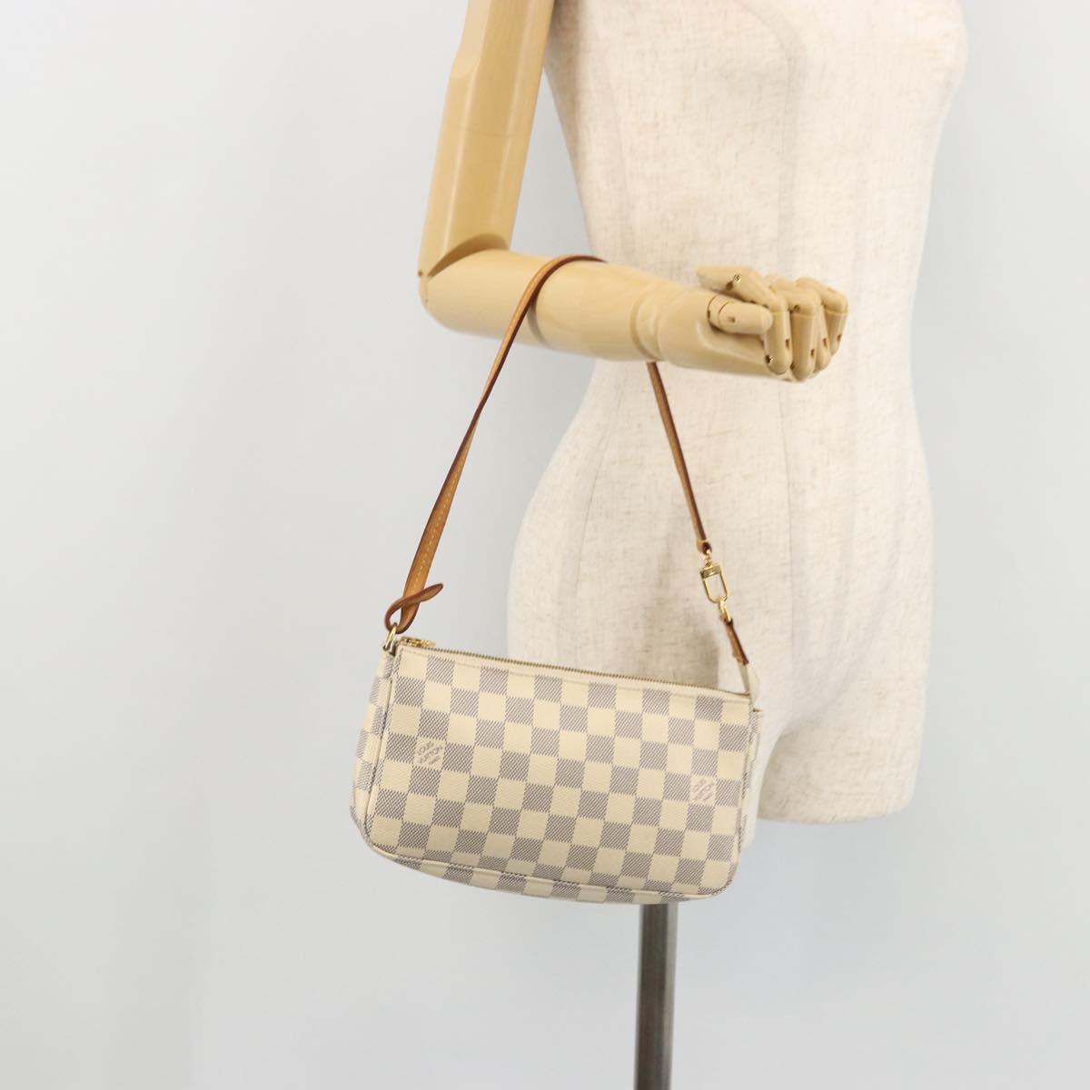 LOUIS VUITTON Damier Azur Pochette Accessoires Pouch N41207 LV Auth YKZ1553A