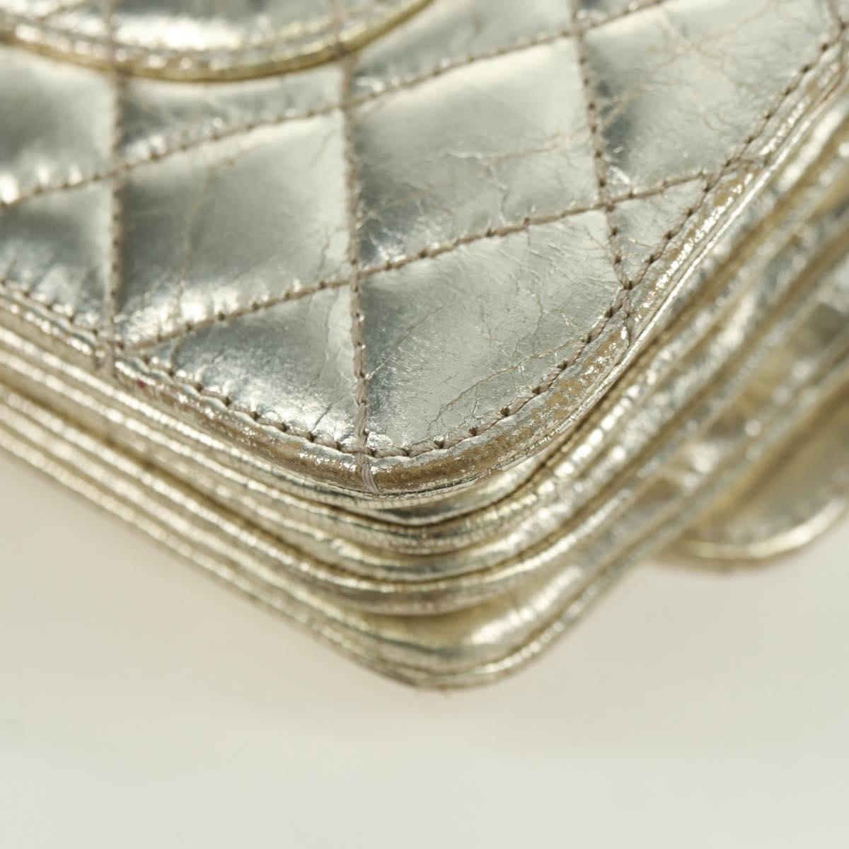CHANEL Matelasse Chain Shoulder Bag Leather Gold CC Auth YKZ1557SAM