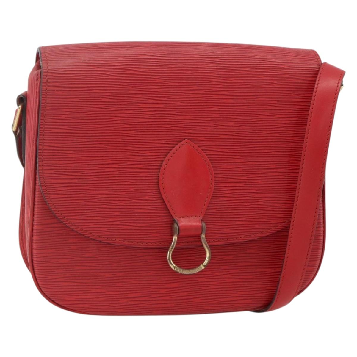 LOUIS VUITTON Epi Saint Cloud GM Shoulder Bag Red M52197 LV Auth YKZ1560
