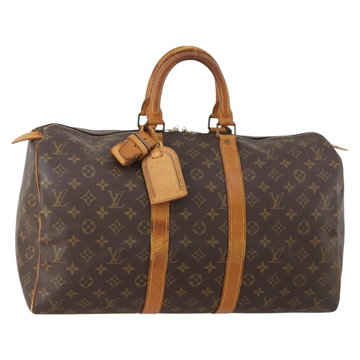 LOUIS VUITTON Monogram Keepall 45 Boston Bag M41428 LV Auth YKZ1564