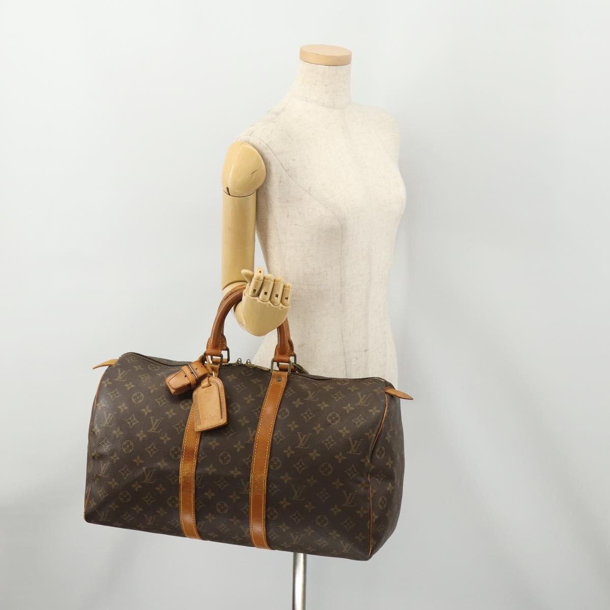 LOUIS VUITTON Monogram Keepall 45 Boston Bag M41428 LV Auth YKZ1564
