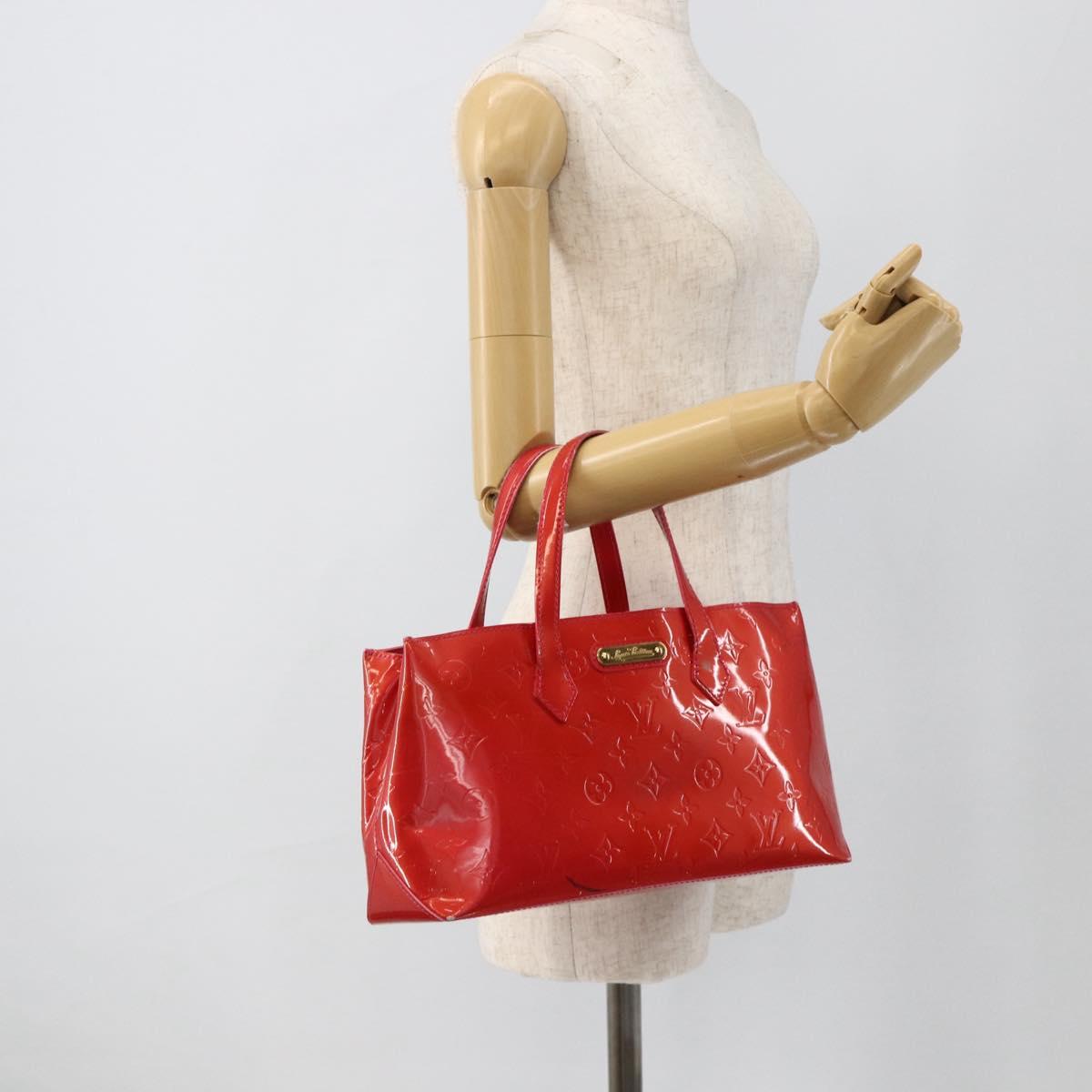 LOUIS VUITTON Monogram Vernis Wilshire PM Hand Bag Rose Pop M93643 Auth YKZ1574