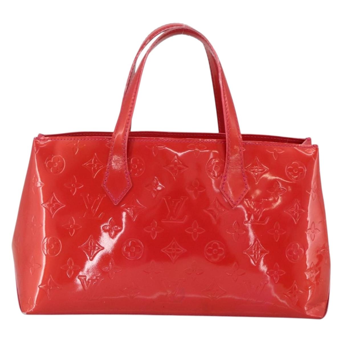 LOUIS VUITTON Monogram Vernis Wilshire PM Hand Bag Rose Pop M93643 Auth YKZ1574