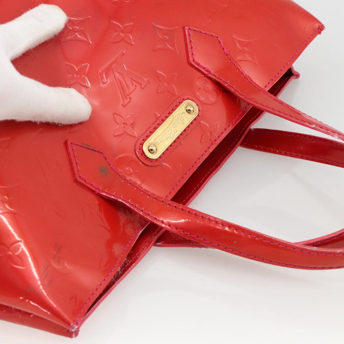 LOUIS VUITTON Monogram Vernis Wilshire PM Hand Bag Rose Pop M93643 Auth YKZ1574