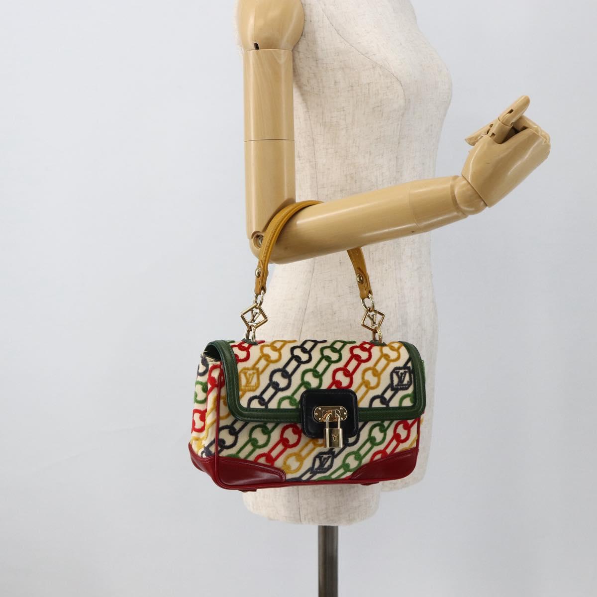 LOUIS VUITTON Monogram Velvet Chain Dolly Pochette Bag M95208 Auth YKZ1575SM