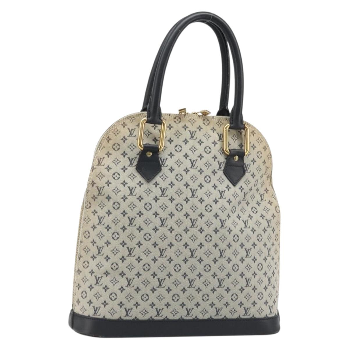 LOUIS VUITTON Monogram Mini Alma Haut Hand Bag Blue M92202 LV Auth YKZ1590A