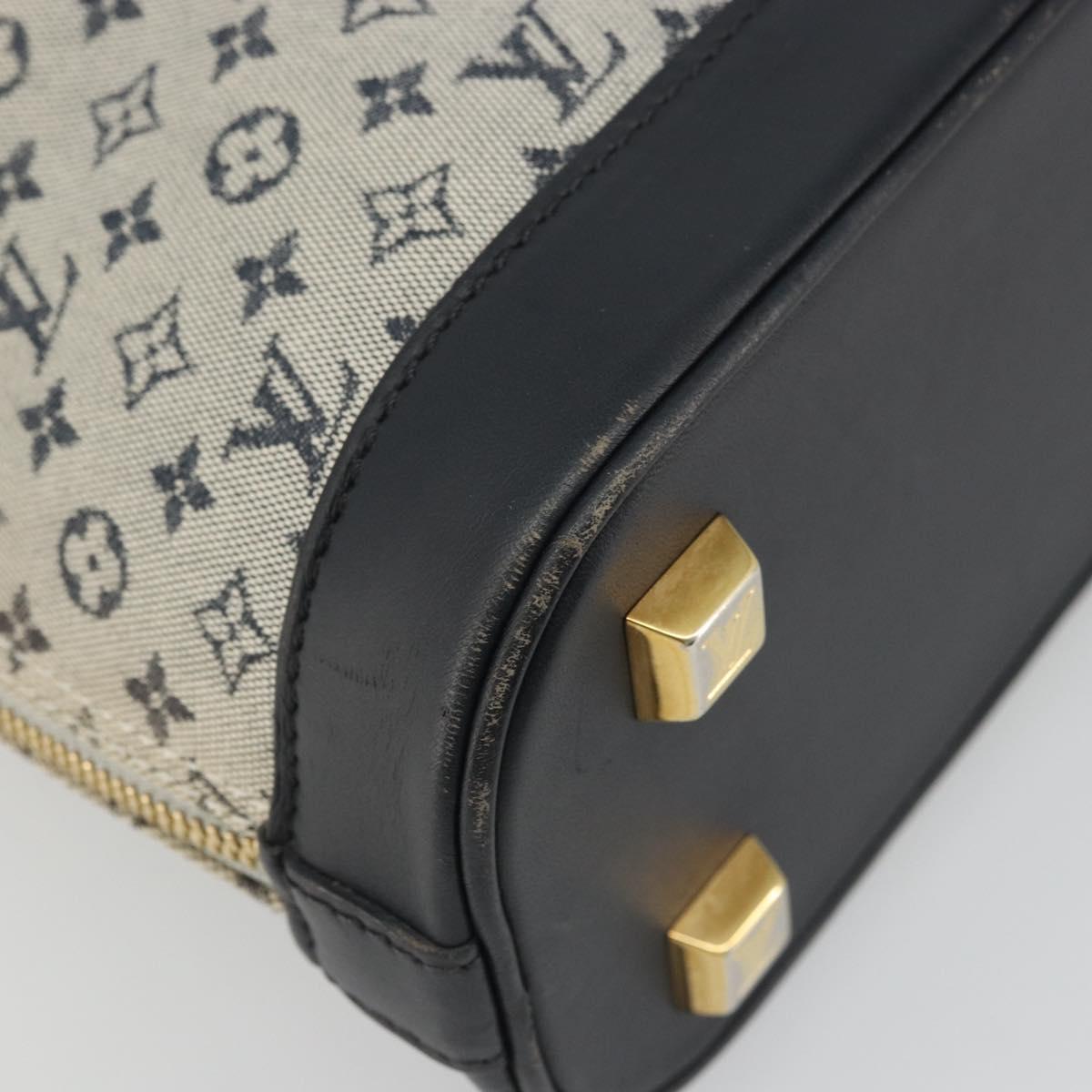 LOUIS VUITTON Monogram Mini Alma Haut Hand Bag Blue M92202 LV Auth YKZ1590A