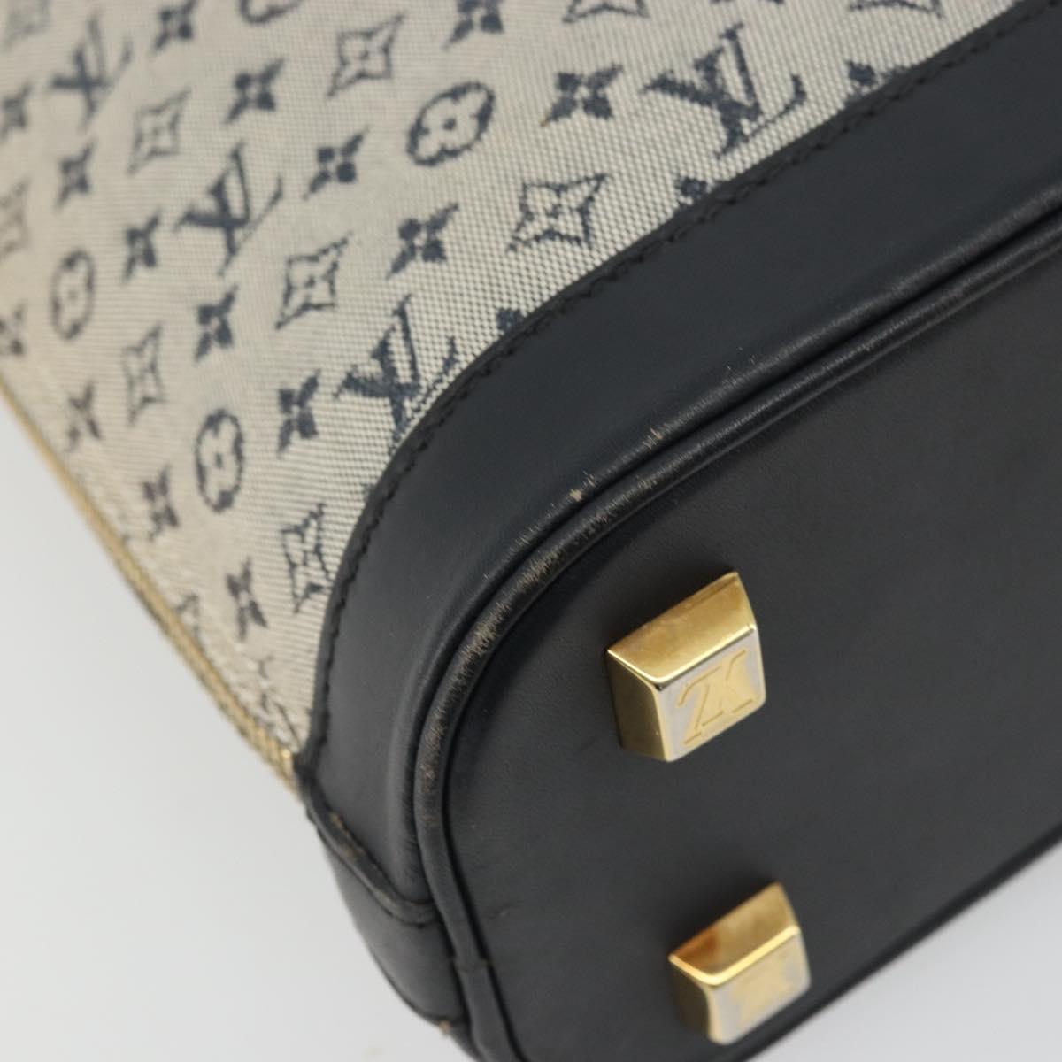 LOUIS VUITTON Monogram Mini Alma Haut Hand Bag Blue M92202 LV Auth YKZ1590A