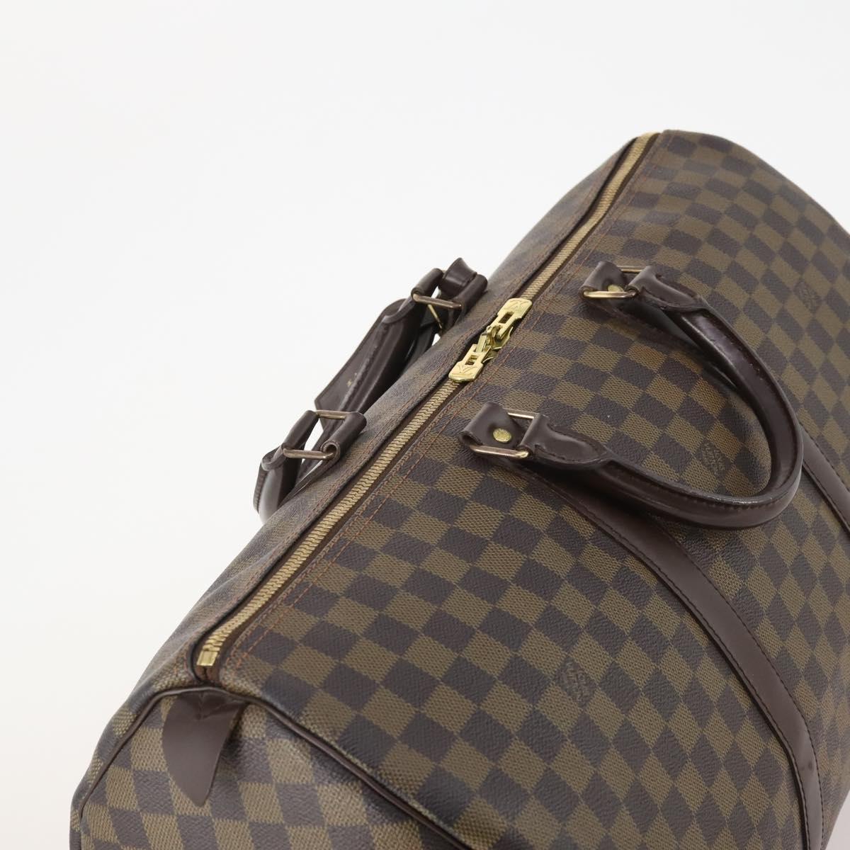 LOUIS VUITTON Damier Ebene Keepall 50 Boston Bag N41427 LV Auth YKZ1606A