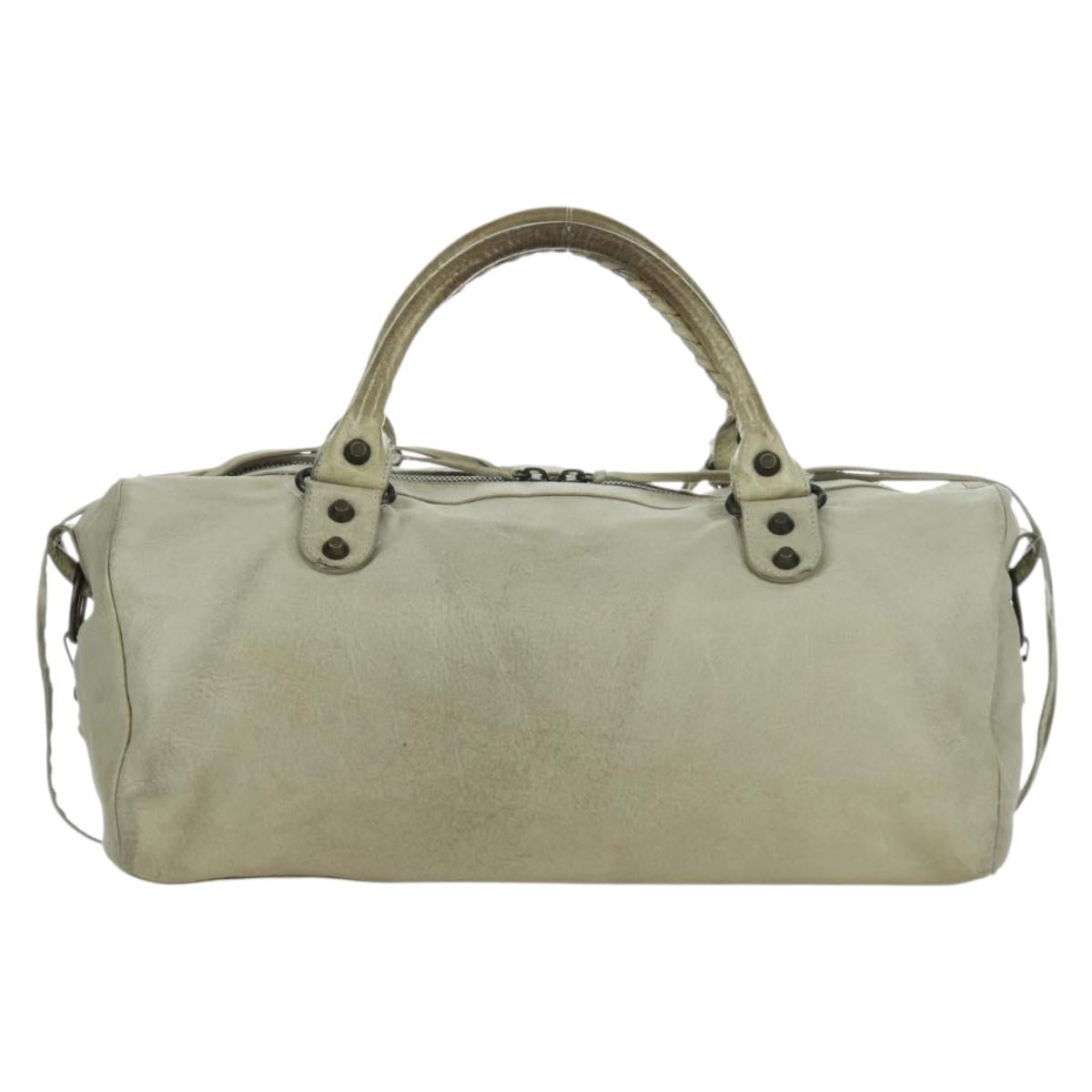 BALENCIAGA The Zizy Hand Bag Leather 2way Yellow 128523 Auth YKZ160V