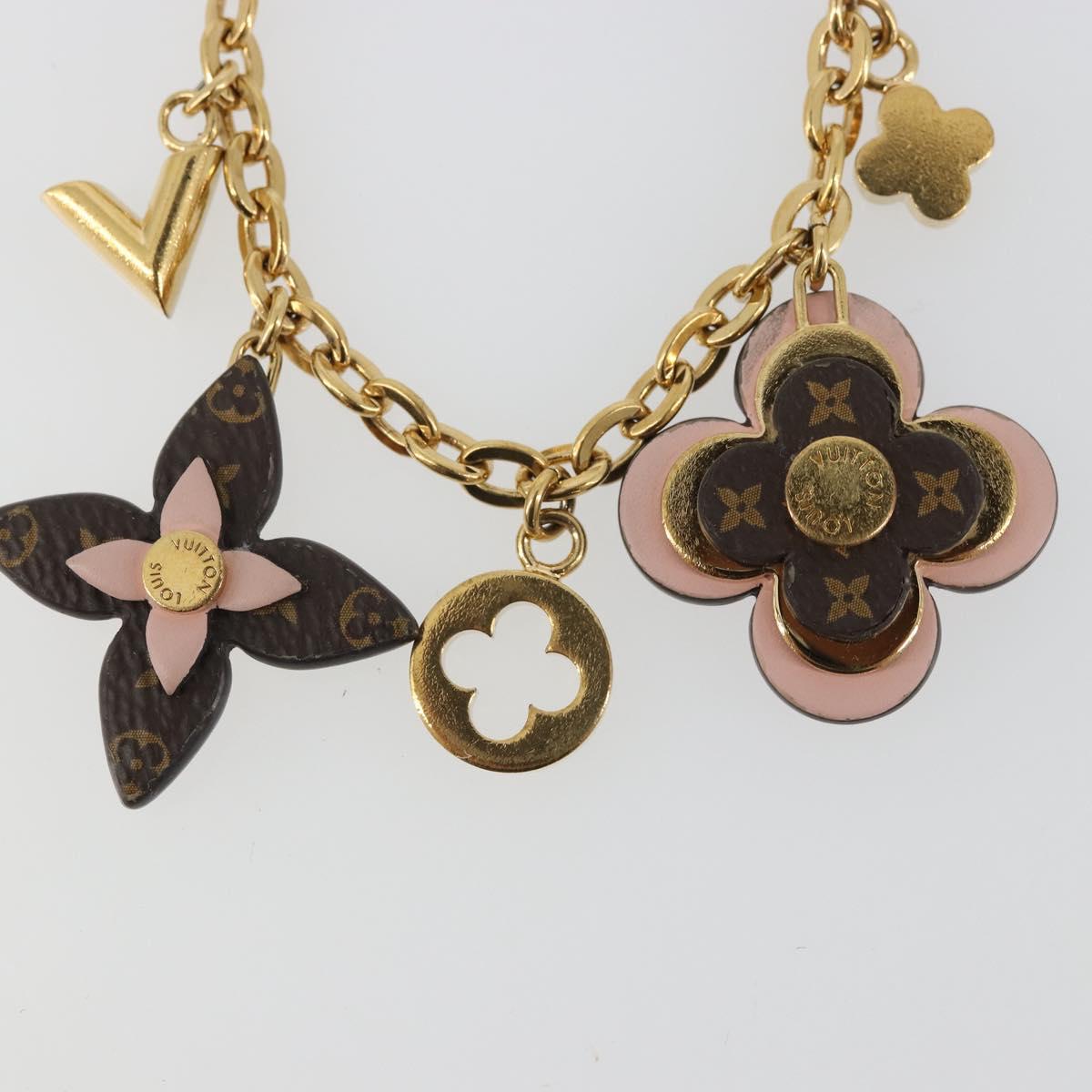 LOUIS VUITTON Bijoux Sac Chainne Bag Charm Gold Tone Pink M63086 Auth YKZ1629M