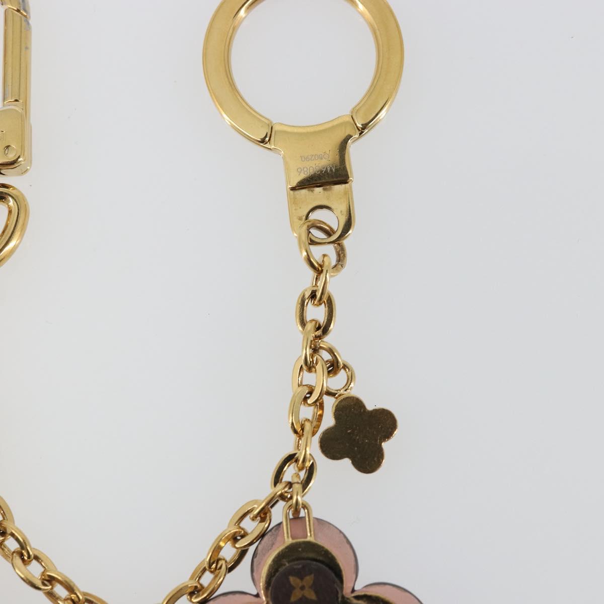 LOUIS VUITTON Bijoux Sac Chainne Bag Charm Gold Tone Pink M63086 Auth YKZ1629M