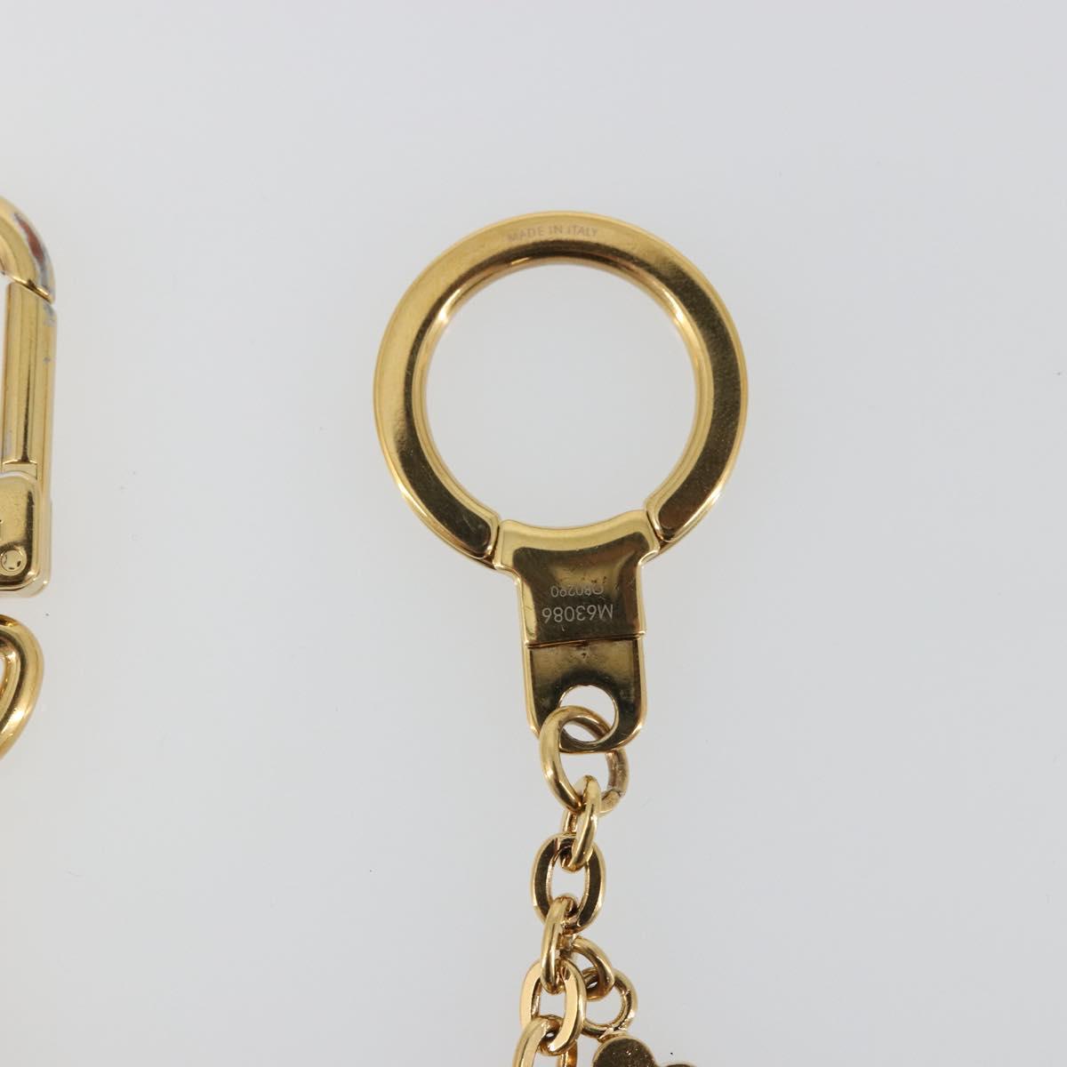 LOUIS VUITTON Bijoux Sac Chainne Bag Charm Gold Tone Pink M63086 Auth YKZ1629M