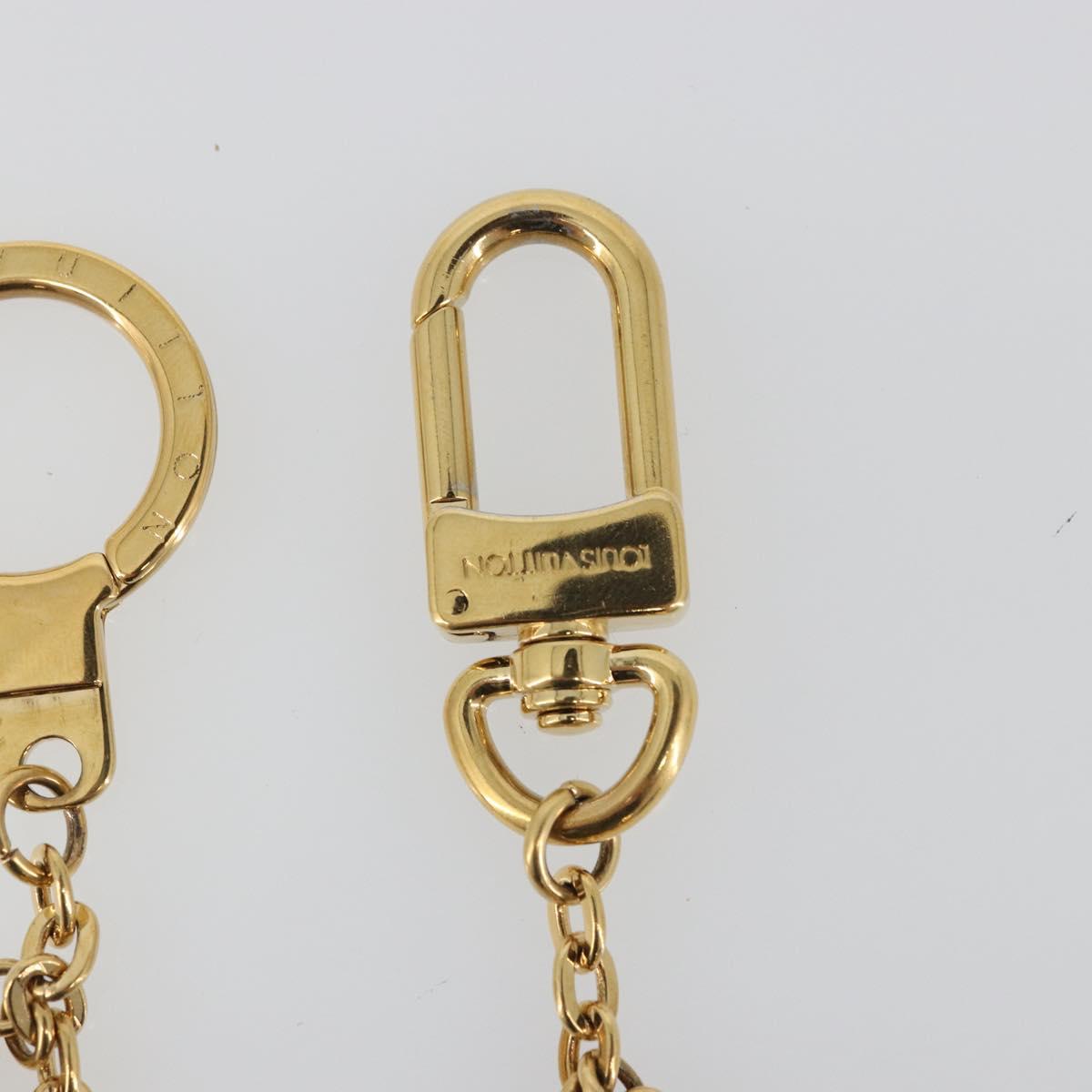 LOUIS VUITTON Bijoux Sac Chainne Bag Charm Gold Tone Pink M63086 Auth YKZ1629M