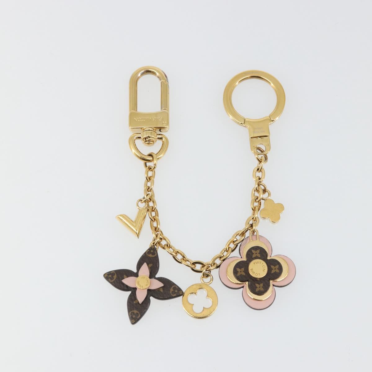 LOUIS VUITTON Bijoux Sac Chainne Bag Charm Gold Tone Pink M63086 Auth YKZ1629M