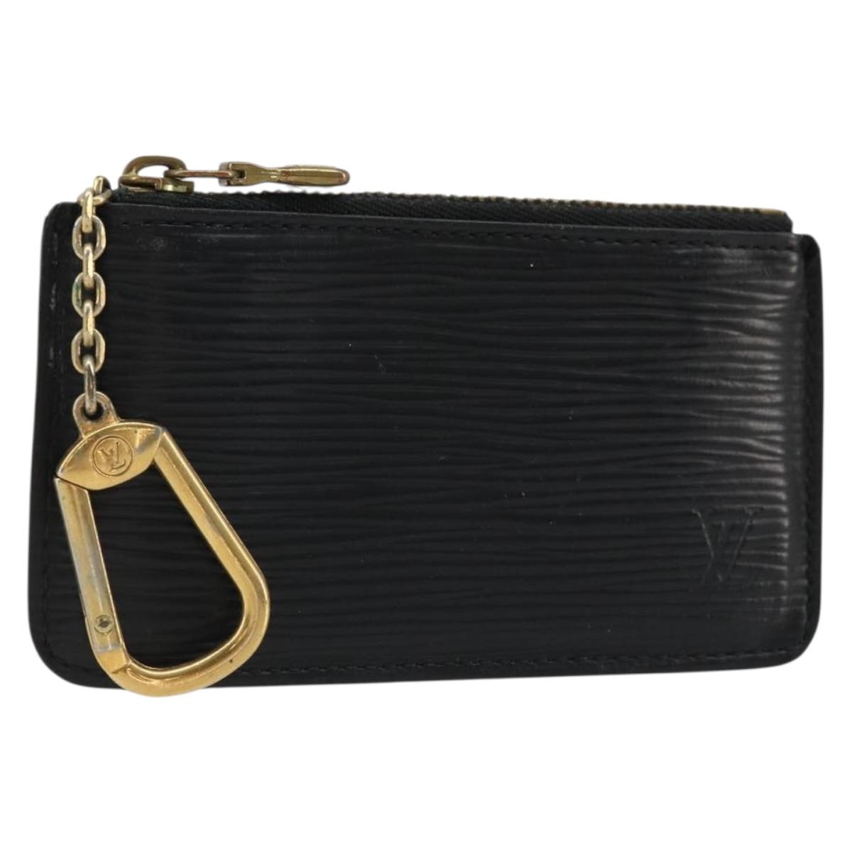 LOUIS VUITTON Epi Pochette Cles Coin Purse Black M63802 LV Auth YKZ1632