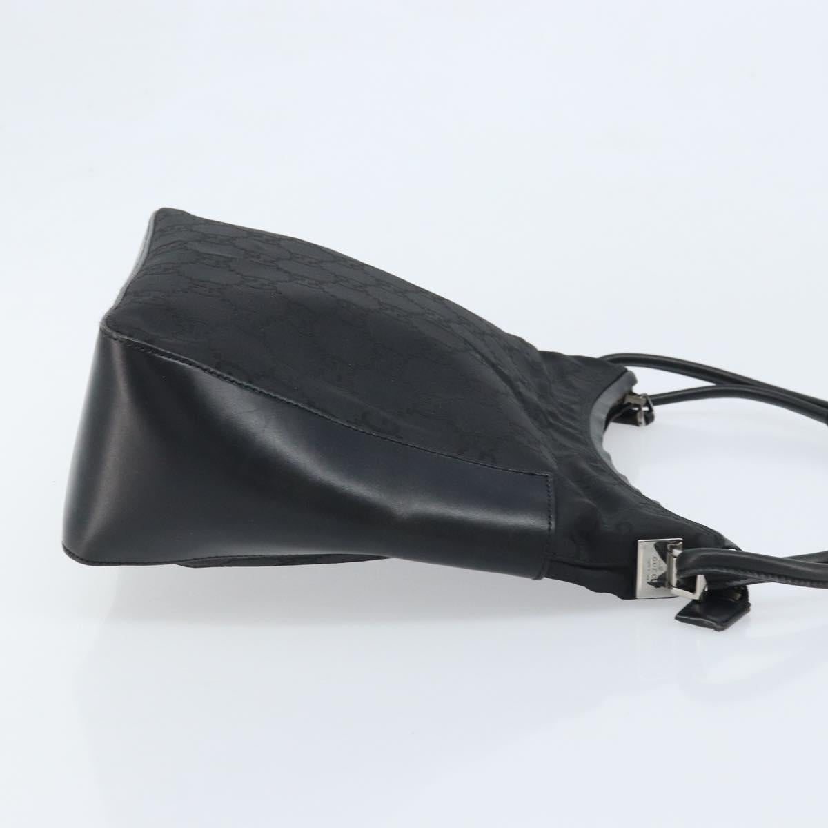 GUCCI GG Canvas Shoulder Bag Black Silver 001 3766 Auth YKZ177A