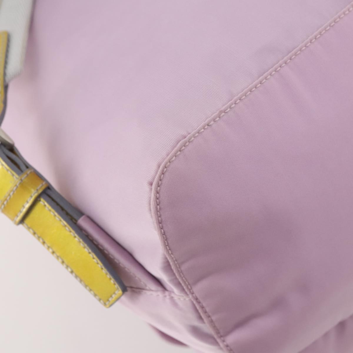 PRADA Backpack Nylon Pink Silver Auth YKZ194
